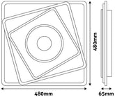 Avide Μοντέρνα Πλαφονιέρα Οροφής LED Ewa 100W